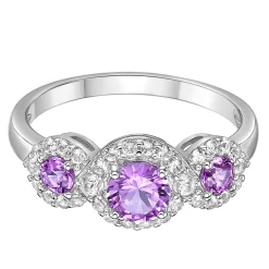 Lab-Created Multi-Gemstone Ring In Sterling Silver
