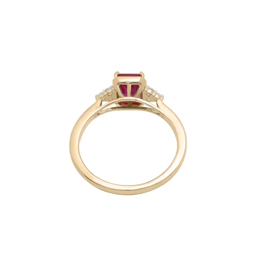 Lab-Created Ruby And Lab- Created White Sapphire Ring In Vermeil