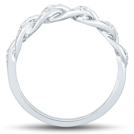 Lab-Created White Sapphire Ring In Sterling Silver
