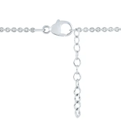 Lab-Created White Sapphire Cable Chain In Sterling Silver