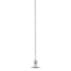 Lab-Created White Sapphire Pendant In Sterling Silver