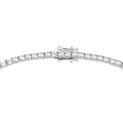 Lab-Created White Sapphire Tennis Necklace In Sterling Silver