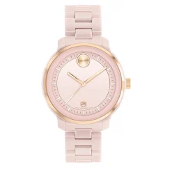 Ladies' Bold Verso Ceramic Watch In Rose-Gold Tone And Blush, 39Mm