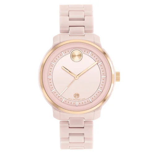 Ladies' Bold Verso Ceramic Watch In Rose-Gold Tone And Blush, 39Mm