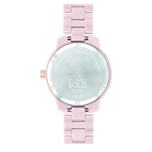 Ladies' Bold Verso Ceramic Watch In Rose-Gold Tone And Blush, 39Mm