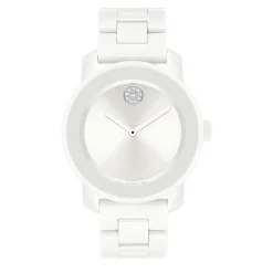 Ladies' Bold Watch In White Ceramic And Stainless Steel, 36Mm