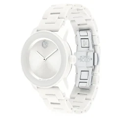 Ladies' Bold Watch In White Ceramic And Stainless Steel, 36Mm