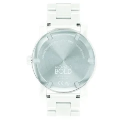 Ladies' Bold Watch In White Ceramic And Stainless Steel, 36Mm