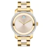 Ladies' Ceramic Dress Watch In Gold Ion-Plated Stainless Steel