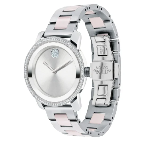 Ladies' Ceramic Watch In Stainless Steel And Ceramic