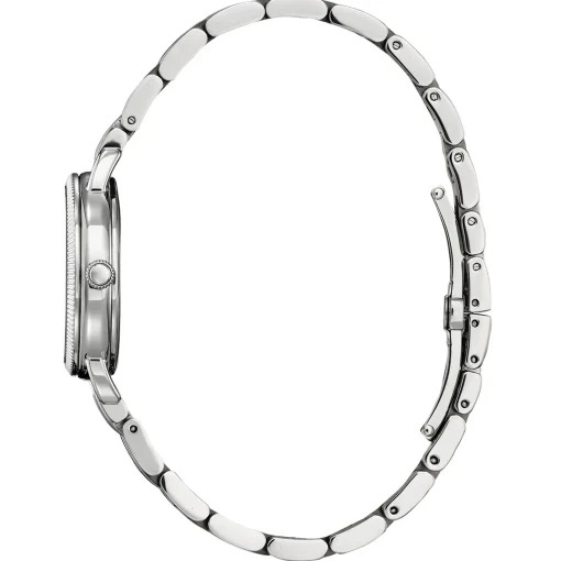 Ladies Coin-Edge Watch In Stainless Steel