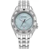 Ladies' Eco-Drive Watch In Stainless Steel With Crystal Markers