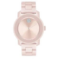 Ladies Movado Bold Ceramic Watch In Blush