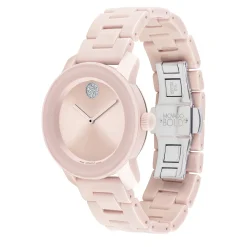 Ladies Movado Bold Ceramic Watch In Blush