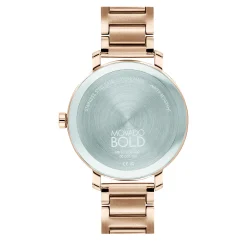 Ladies Movado Bold Ceramic Watch In Rose Gold-Tone