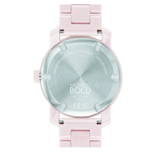 Ladies Movado Bold Ceramic Watch In Blush