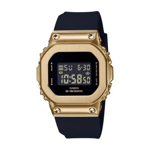 Ladies' 5600-Series Watch With Yellow Gold-Tone Resin Case And Black Resin Strap