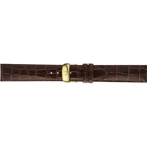 Le Locle Powermatic 80 Men's Watch In Leather & Yellow Gold-Tone Pvd-Coated Stainless Steel, 39Mm