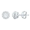Light Heart® 3/4 Ct. Tw. Lab Grown Diamond Halo Earrings In 14K Gold