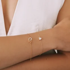 Linked Circle Bracelet In Sterling Silver And Vermeil