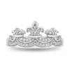 Majestic Princess Diamond Tiara Ring In Sterling Silver (1/7 Ct. Tw.)