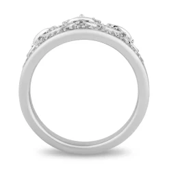 Majestic Princess Diamond Tiara Ring In Sterling Silver (1/7 Ct. Tw.)