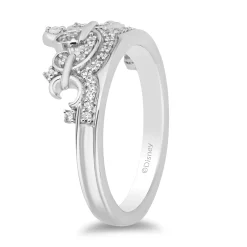 Majestic Princess Diamond Tiara Ring In Sterling Silver (1/7 Ct. Tw.)