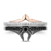 Maleficent And Aurora Stack Band Set In Sterling Silver And 10K Rose Gold (1/5 Ct. Tw.)