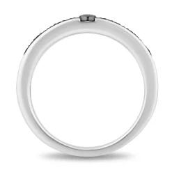 Maleficent And Aurora Stack Band Set In Sterling Silver And 10K Rose Gold (1/5 Ct. Tw.)