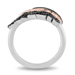 Maleficent Black Diamond Ring In Black Rhodium-Plated Sterling Silver (1/7 Ct. Tw.)