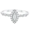 Marquise Shaped Diamond Promise Ring In 10K White Gold (1/5 Ct. Tw.)