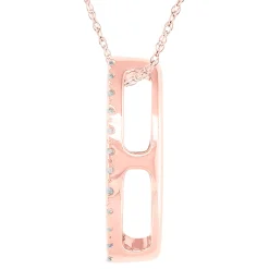 Marquise-Shaped Diamond Pendant In 10K Rose Gold (1/10 Ct. Tw.)