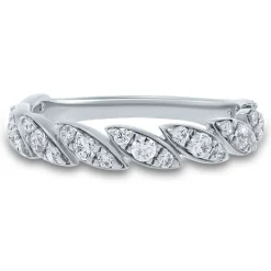 Marquise-Shaped Lab Grown Diamond Band In 14K White Gold (1/2 Ct. Tw.)