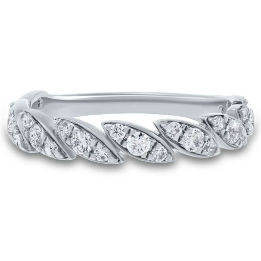 Marquise-Shaped Lab Grown Diamond Band In 14K White Gold (1/2 Ct. Tw.)