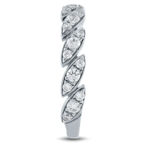 Marquise-Shaped Lab Grown Diamond Band In 14K White Gold (1/2 Ct. Tw.)