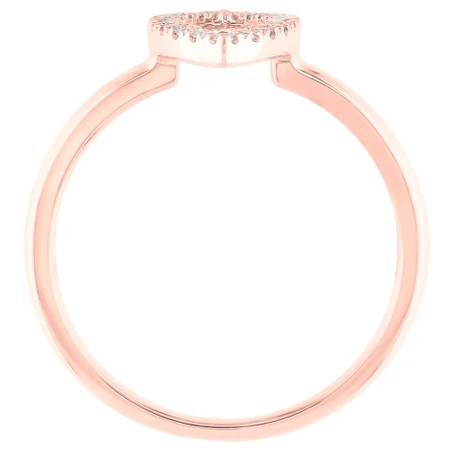 Marquise-Shaped Ring With Diamonds In 10K Rose Gold (1/10 Ct. Tw.)