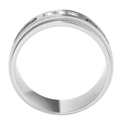 Men's 3/8 Ct. Tw. Black & White Diamond Ring In 10K White Gold
