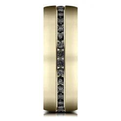 Men's 3/8 Ct. Tw. Black Diamond Ring In 14K Yellow Gold