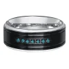Men's 1/7 Ct. Tw. Blue Diamond Band In Stainless Steel, 9Mm