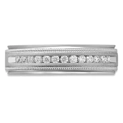 Men's 1/5 Ct. Tw. Diamond Band In Sterling Silver, 5.7Mm