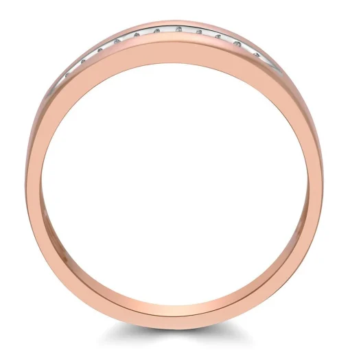 Men's 1/10 Ct. Tw. Diamond Band In 10K Rose Gold