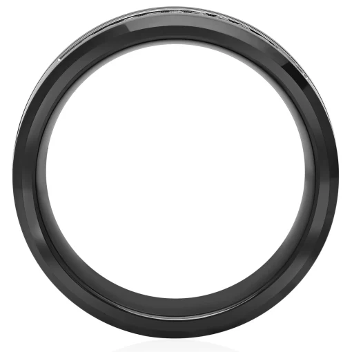 Men's 1/7 Ct. Tw. Diamond Band In Stainless Steel & Ceramic