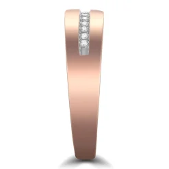 Men's 1/10 Ct. Tw. Diamond Band In 10K Rose Gold
