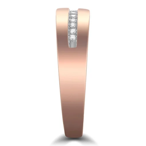 Men's 1/10 Ct. Tw. Diamond Band In 10K Rose Gold