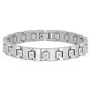 Men's 1/10 Ct. Tw. Diamond Link Bracelet In Stainless Steel