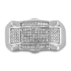 Men's 1/4 Ct. Tw. Diamond Ring In 10K White Gold