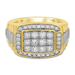 Men's 1 Ct. Tw. Diamond Ring In 10K White & Yellow Gold