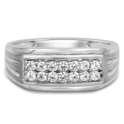Men's 1/2 Ct. Tw. Diamond Ring In 10K White Gold