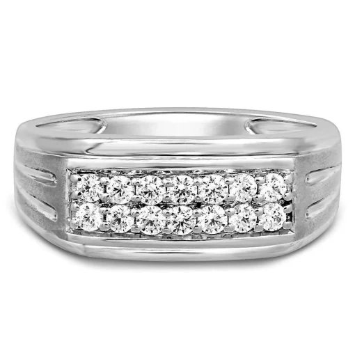 Men's 1/2 Ct. Tw. Diamond Ring In 10K White Gold