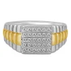 Men's 1/4 Ct. Tw. Diamond Ring In 10K White & Yellow Gold